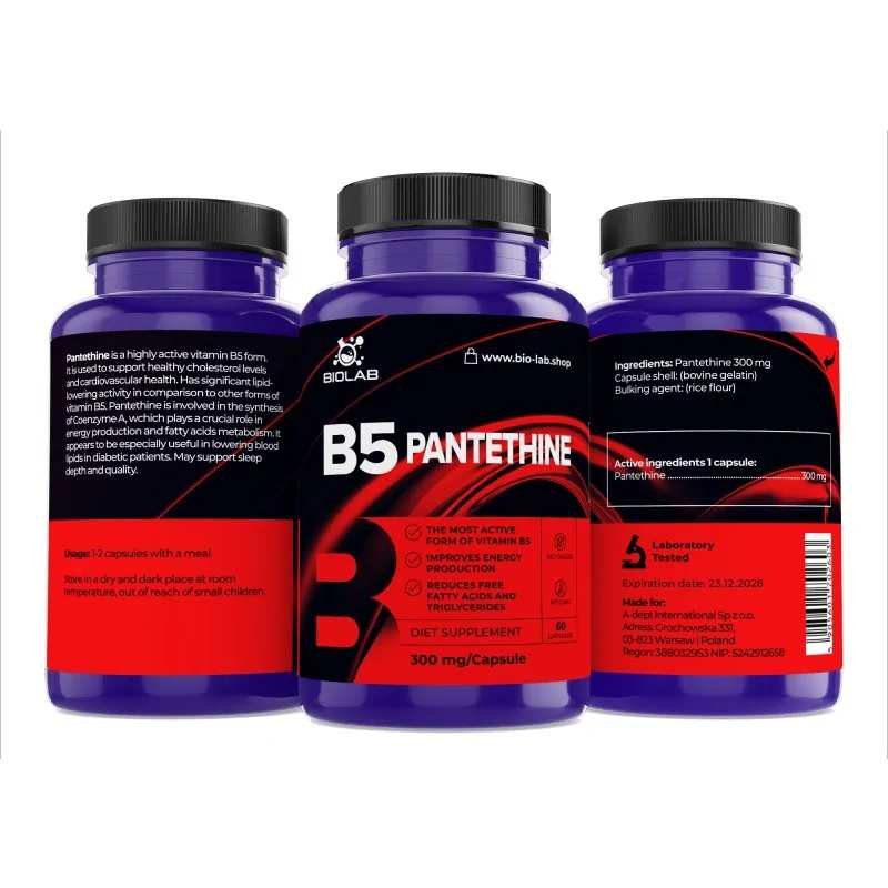 Vitamin B5 pantethine 300 mg Vitamin B5 pantethine 300 mg